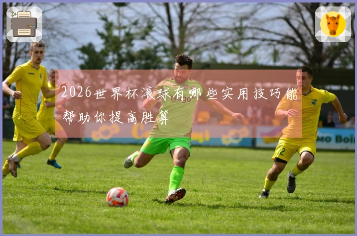 2026世界杯滚球有哪些实用技巧能帮助你提高胜算